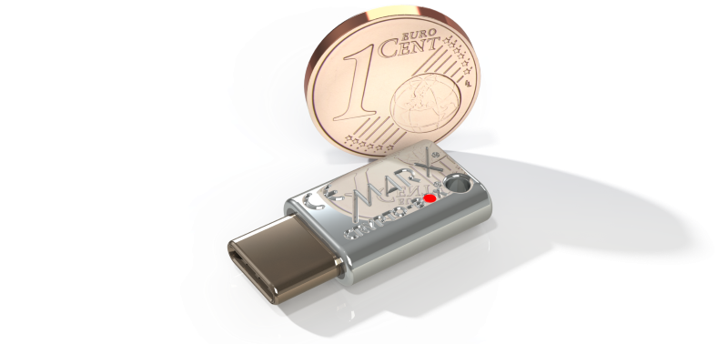 CRYPTO-BOX USB-C Size Comparison